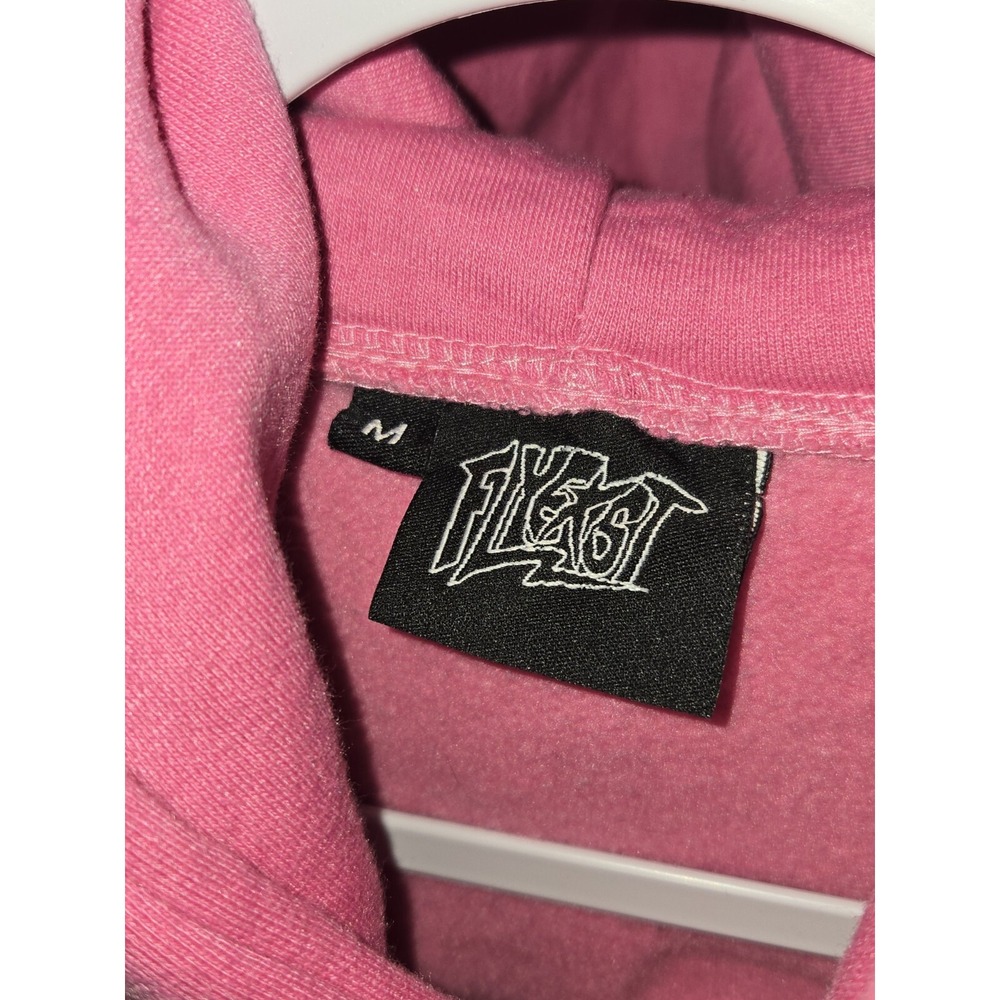 Flyeast Apparel Pink Till Death Do Us Part Graphic Hoodie Sweatshirt Medium - Picture 4 of 5